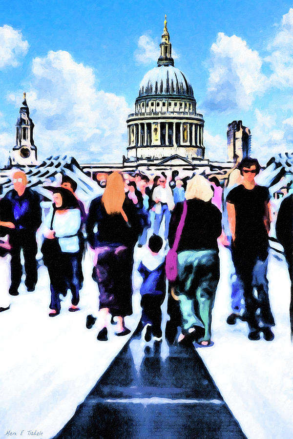 London Mixed Media - Out For A Walk - London by Mark Tisdale