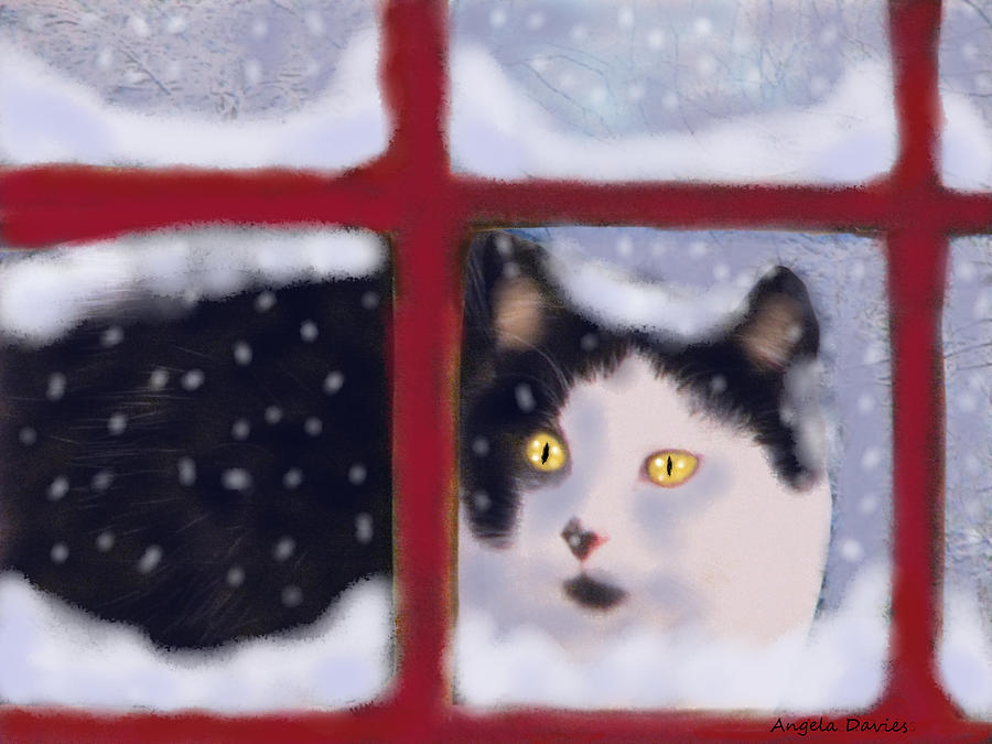 Out In A Winter Storm Painting by Angela Davies