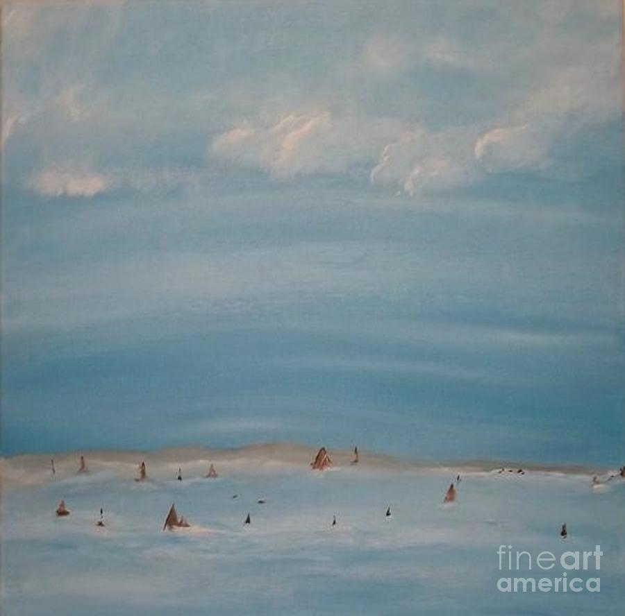 Out in the Blue Painting by Denise Morgan