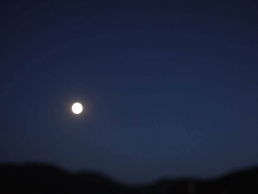 Out Of Focus Landscape With Moon Photograph by Andrei Spirache