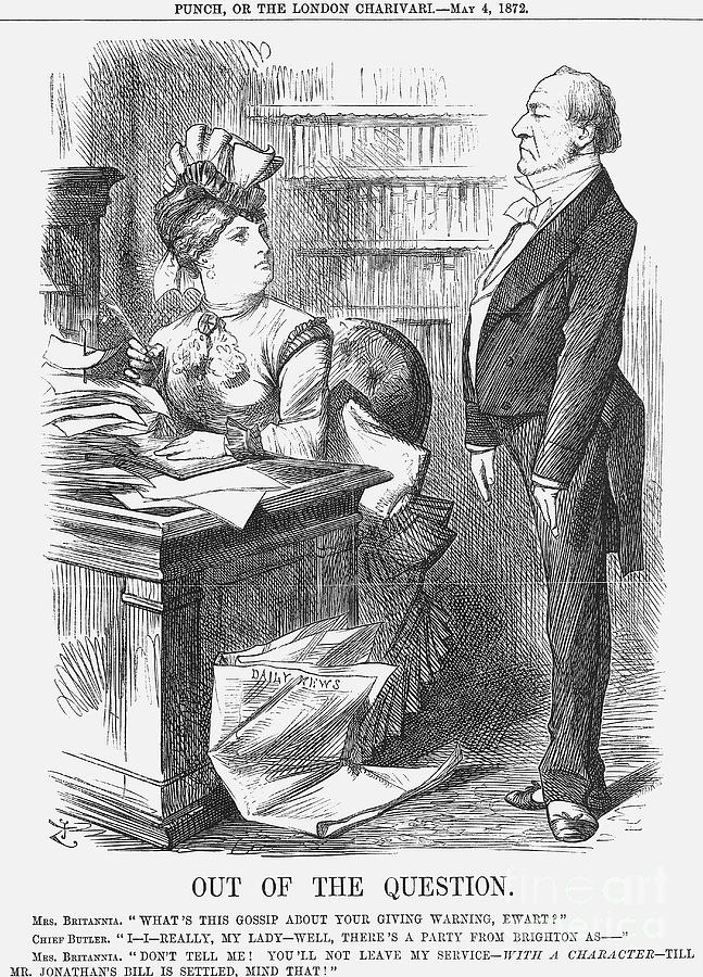 Out Of The Question, 1872. Artist Drawing by Print Collector