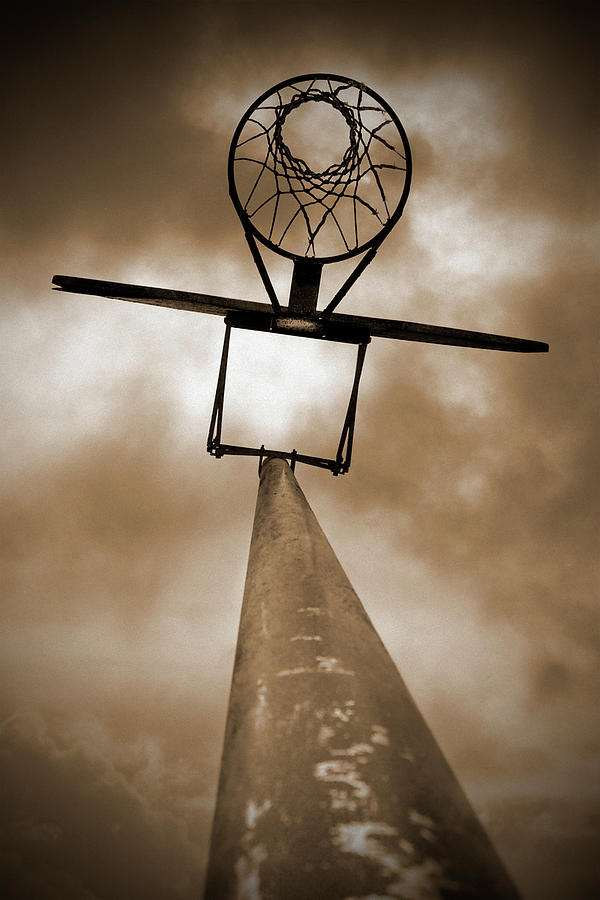 Outdoor Basketball Hoop - Low Angle Photograph by Jitalia17