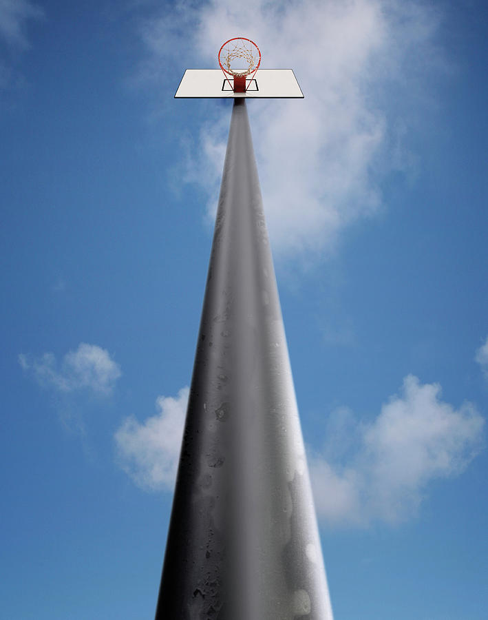 Outdoor Basketball Hoop, Low Angle View Photograph by John Rensten