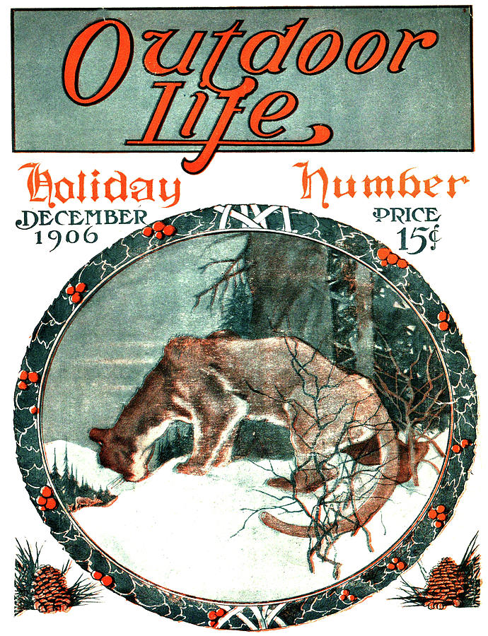 Christmas Painting - Outdoor Life Magazine Cover December 1906 by Outdoor Life