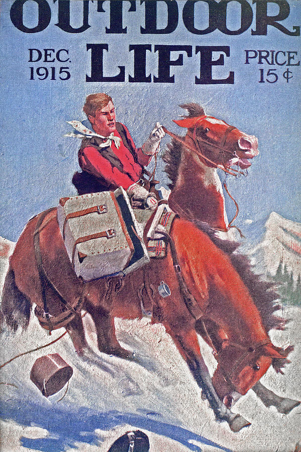 Winter Painting - Outdoor Life Magazine Cover December 1915 by Outdoor Life