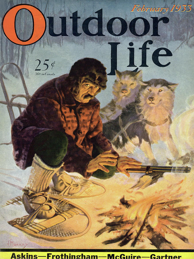 Dog Painting - Outdoor Life Magazine Cover February 1933 by Outdoor Life