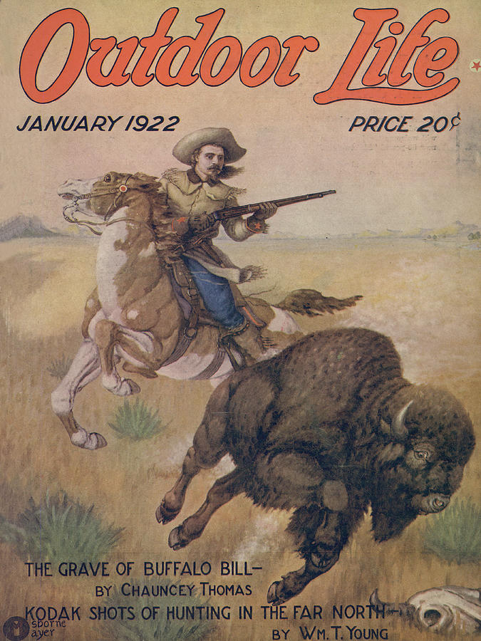 Buffalo Painting - Outdoor Life Magazine Cover January 1922 by Outdoor Life