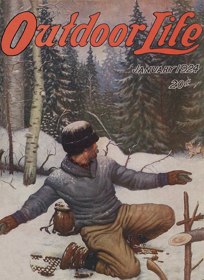Outdoor Life Magazine Cover January 1924 by Outdoor Life