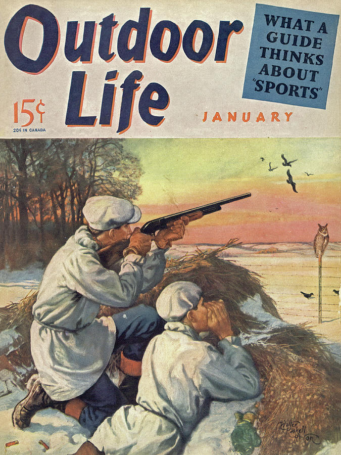 Winter Painting - Outdoor Life Magazine Cover January 1941 by Outdoor Life