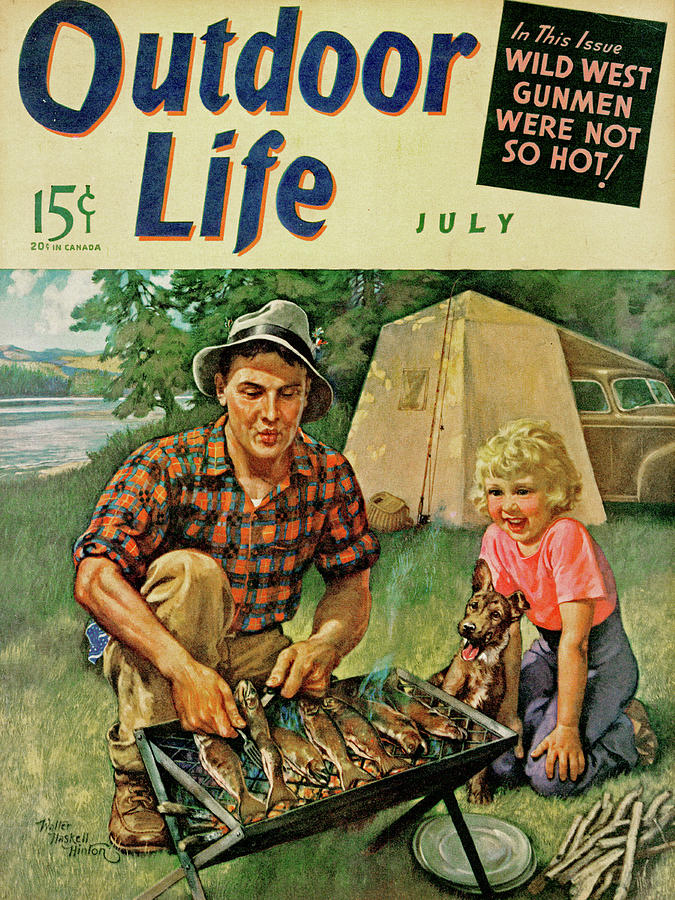 Outdoor Life Magazine Cover July 1941 Painting by Outdoor Life Outdoor Life Magazine Cover July 1941 Painting by Outdoor Life
