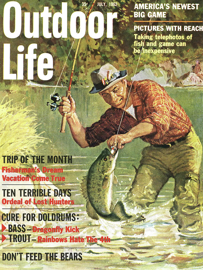 Outdoor Life Magazine Cover July 1962 Drawing by Outdoor Life - Pixels