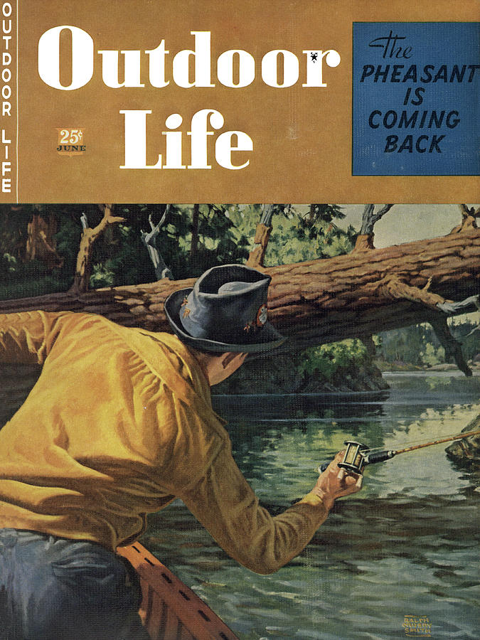 Rod Painting - Outdoor Life Magazine Cover June 1946 by Outdoor Life