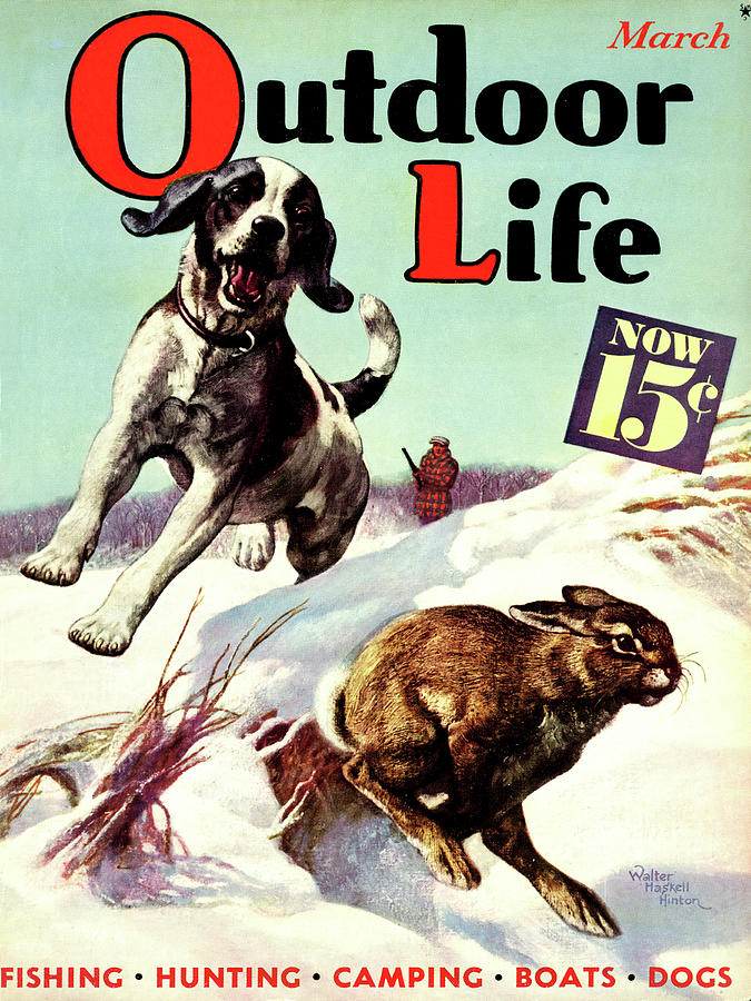 Winter Painting - Outdoor Life Magazine Cover March 1937 by Outdoor Life