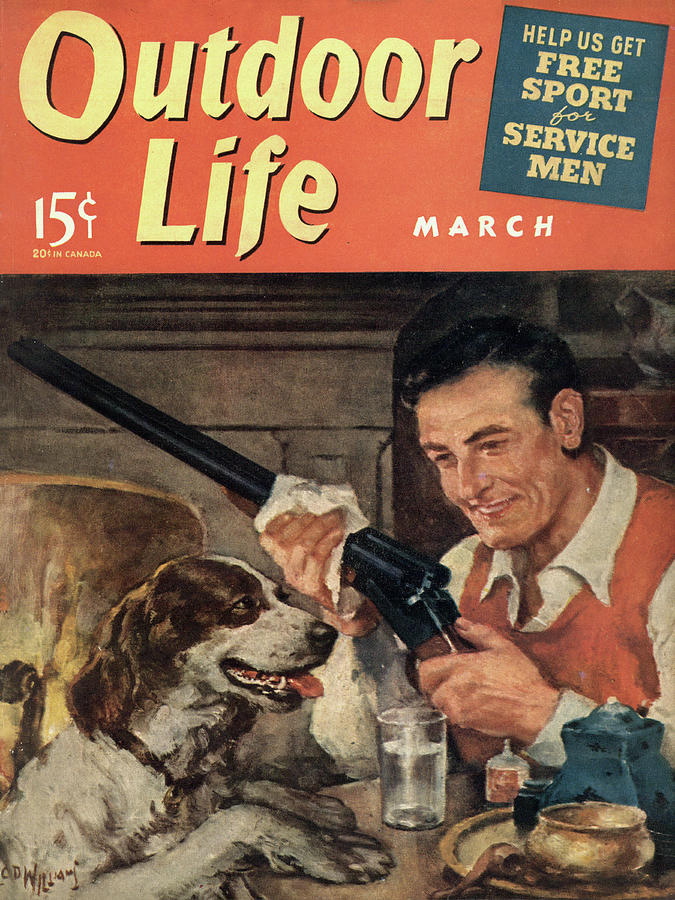 Cabin Painting - Outdoor Life Magazine Cover March 1941 by Outdoor Life