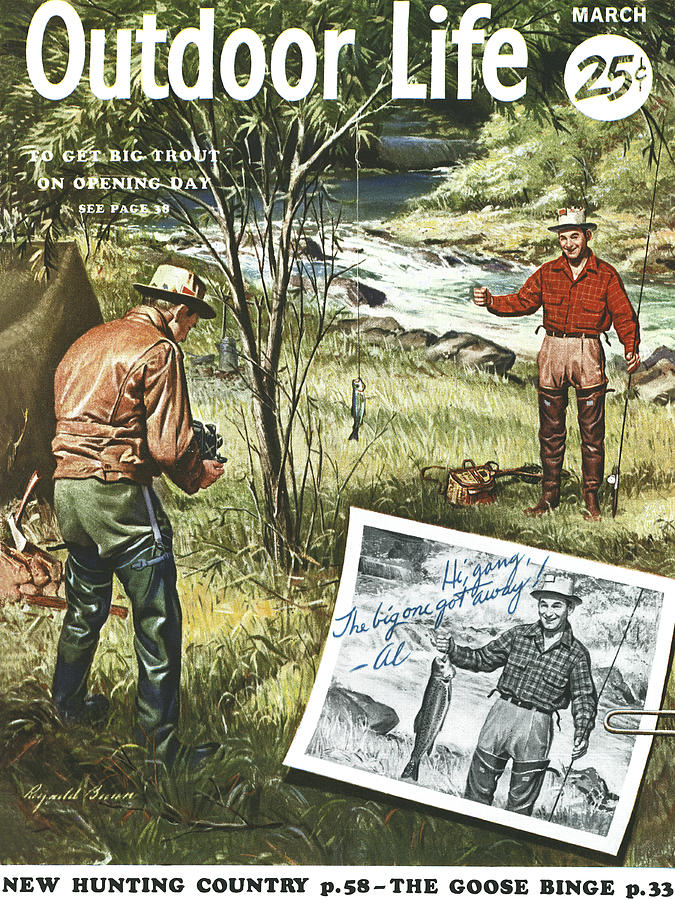 Outdoor Life Magazine Cover March 1954 by Outdoor Life