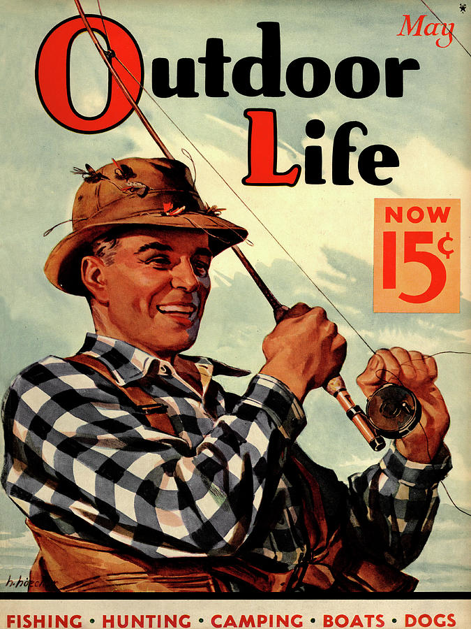 Outdoor Life Magazine Cover May 1936 Painting by Outdoor Life - Fine ...