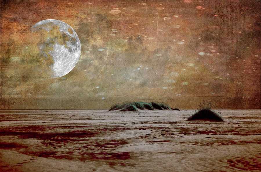 Outer Banks Moon FX Digital Art by Dan Carmichael