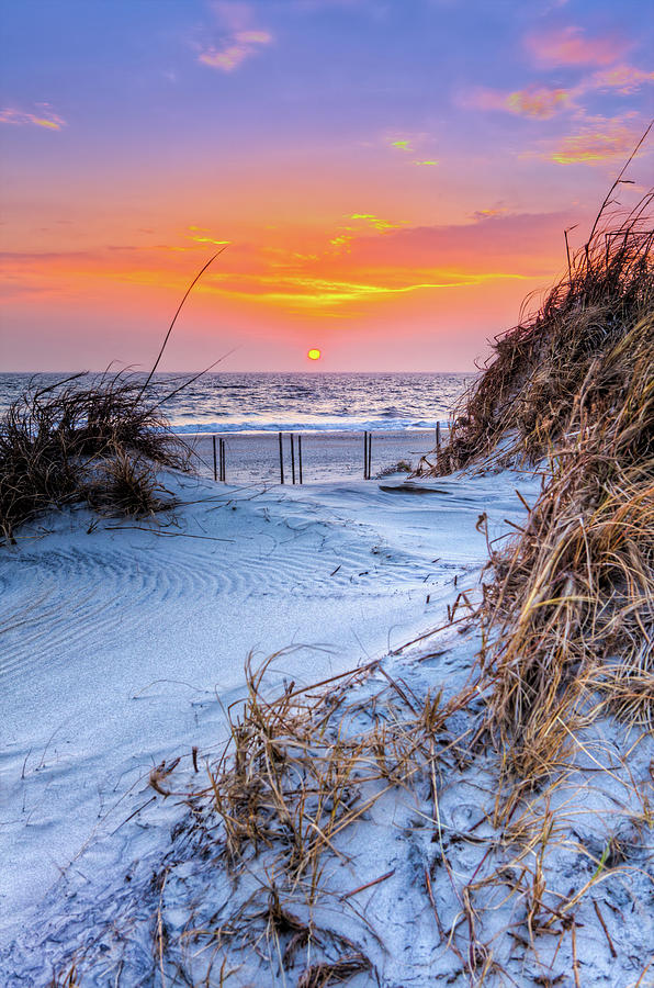 Outer Banks Sunrise Over the Sand Dunes Photograph by Dan Carmichael