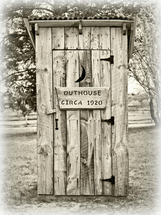 Tree Photograph - Outhouse Circa 1920 by Brian Wallace
