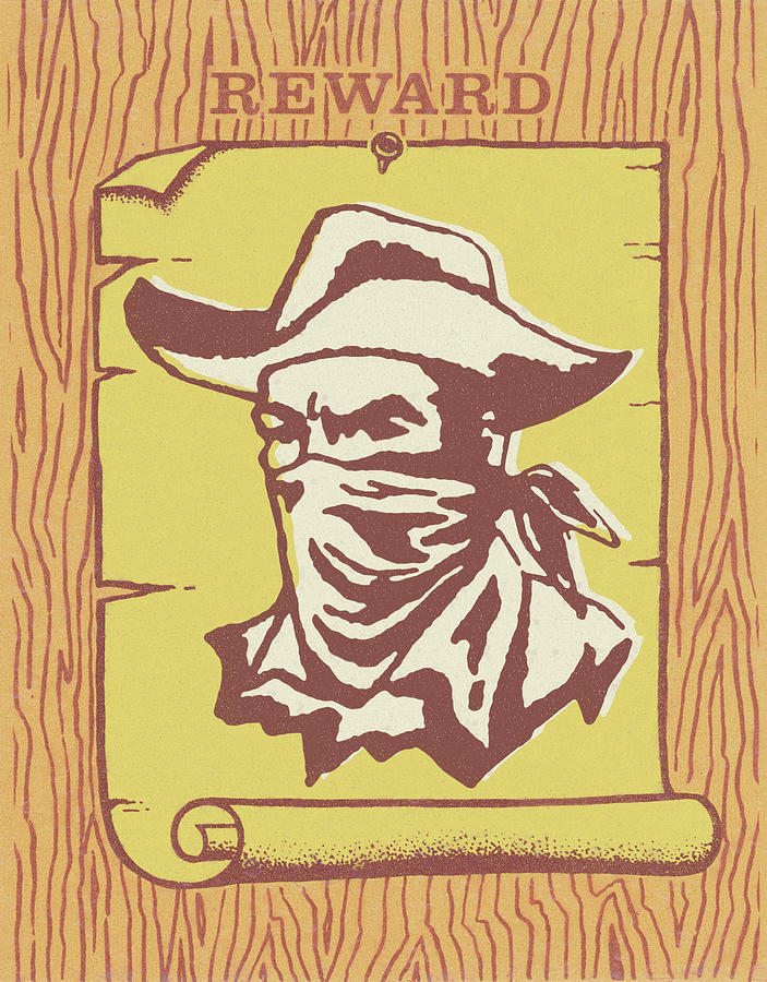 Vintage Drawing - Outlaw Poster by CSA Images