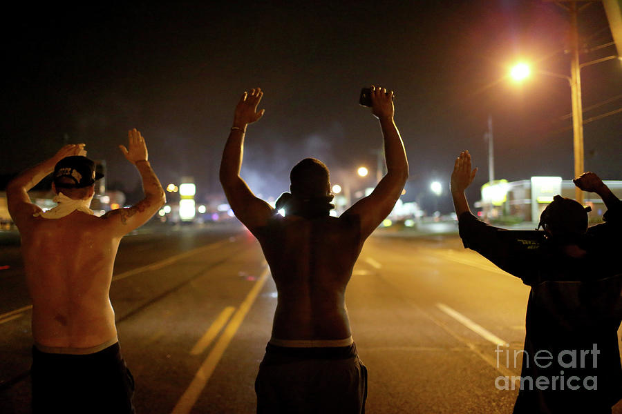 Outrage In Missouri Town After Police Photograph by Joe Raedle Outrage In Missouri Town After Police Photograph by Joe Raedle