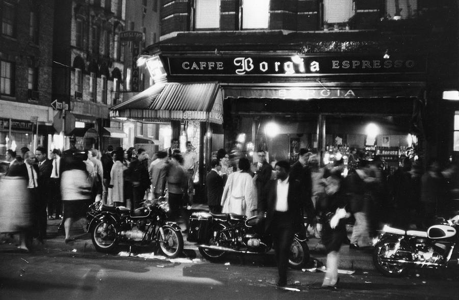 Outside Caffe Borgia Photograph by Fred W. McDarrah Outside Caffe Borgia Photograph by Fred W. McDarrah