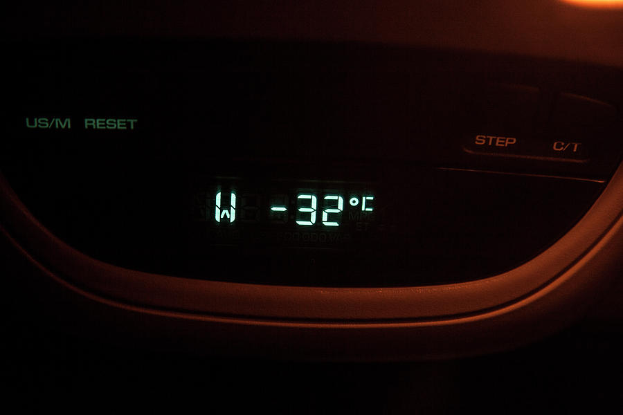 Outside - Temperature Indication In The Car Photograph by Jörg Reuther ...