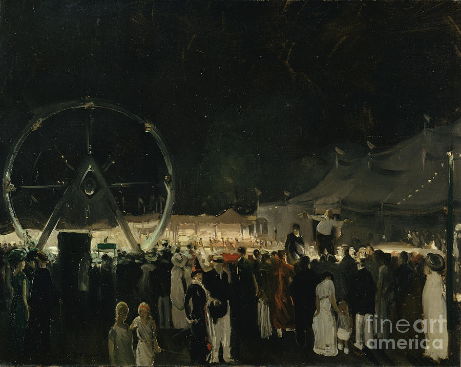 Outside The Big Tent, 1912 Painting by George Wesley Bellows