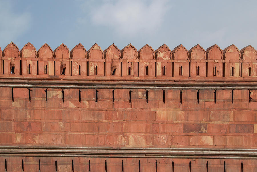 Outside Wall At Red Fort Delhi Digital Art