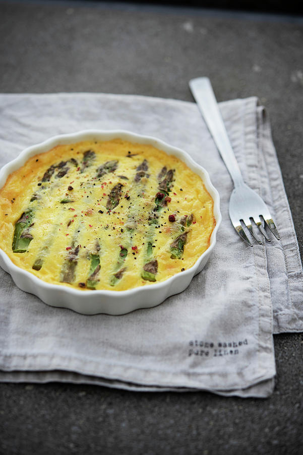 Oven Baked Omelette With Asparagus Photograph by Justina Ramanauskiene