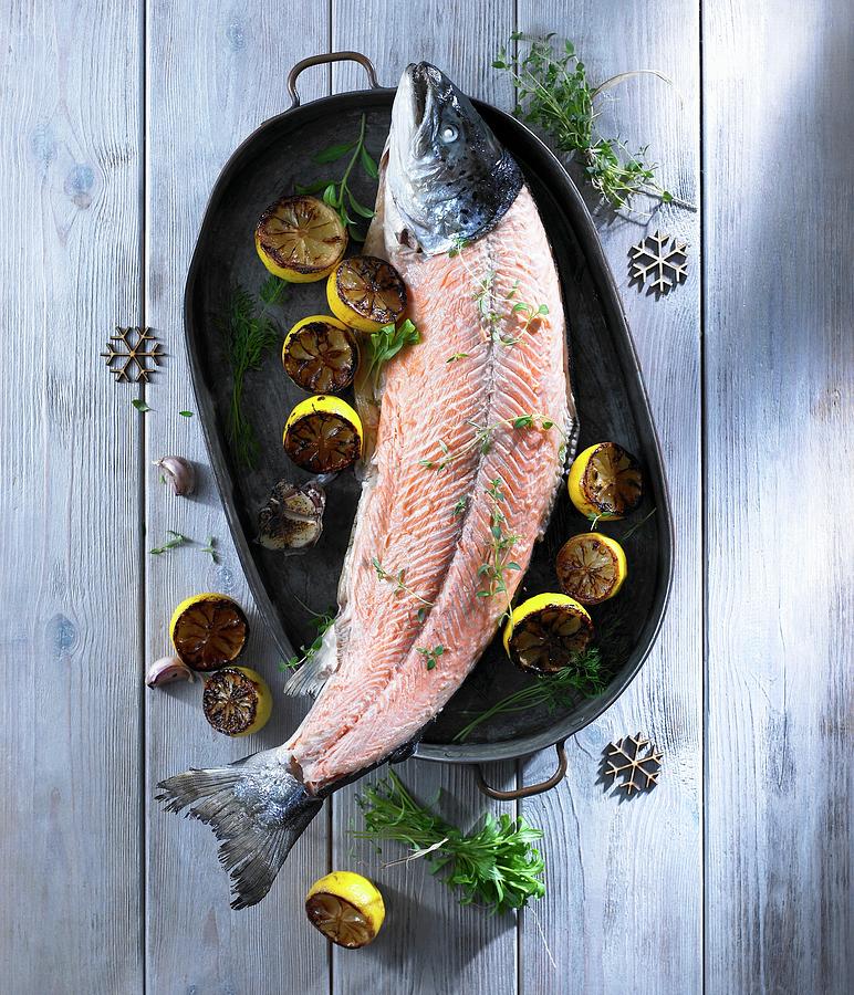 Oven-baked Salmon With Lemon Photograph by Magdalena & Krzysztof Duklas