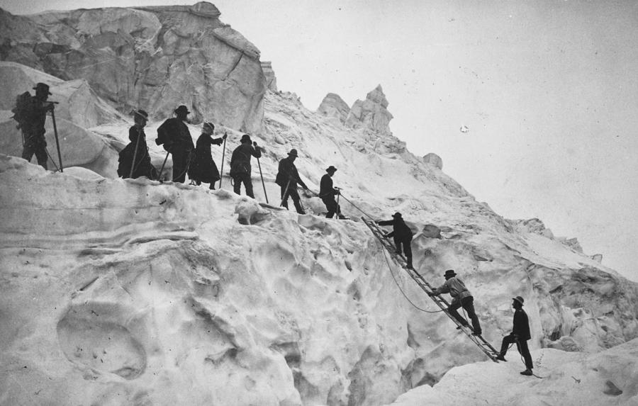 Over A Crevasse Photograph by Otto Herschan Collection