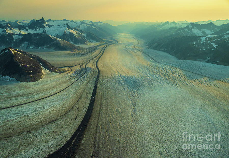 Over Alaska Baird Glacier Ice Roads Photograph