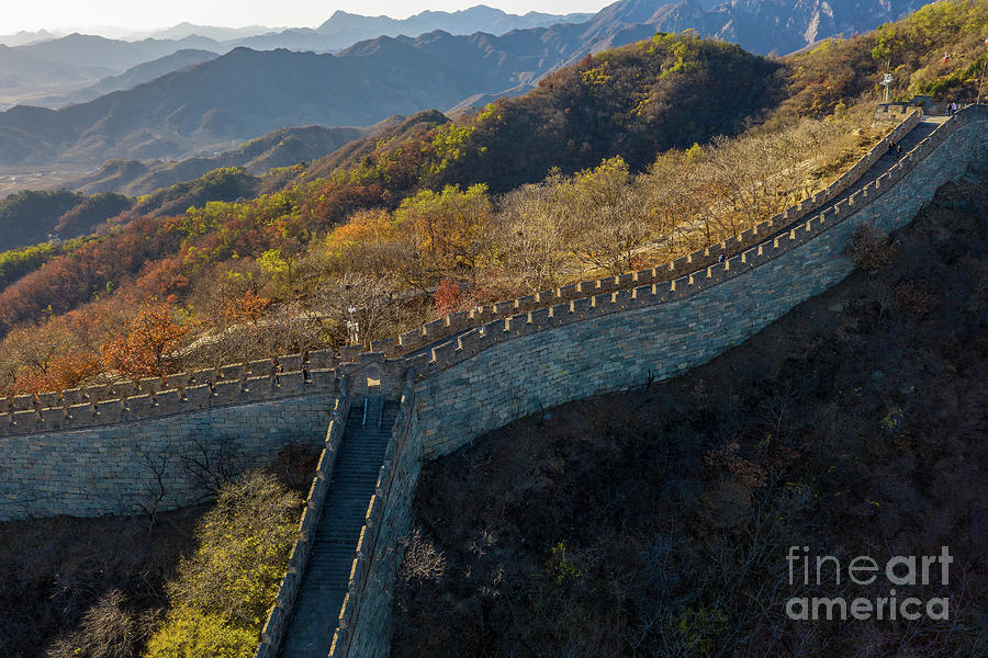 Over China Mutianyu Great Wall Fall Colors Photograph