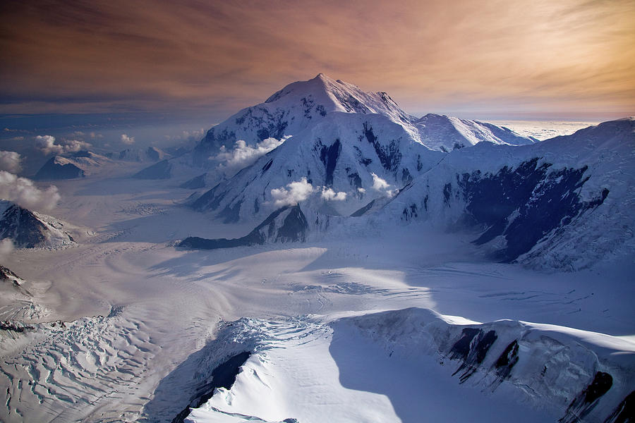 Over Mckinley Alaska Photograph by Gleb Tarro