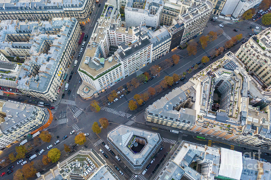 Paris Photograph - Over Paris 8th Arrondissement Fall Colors by Mike Reid
