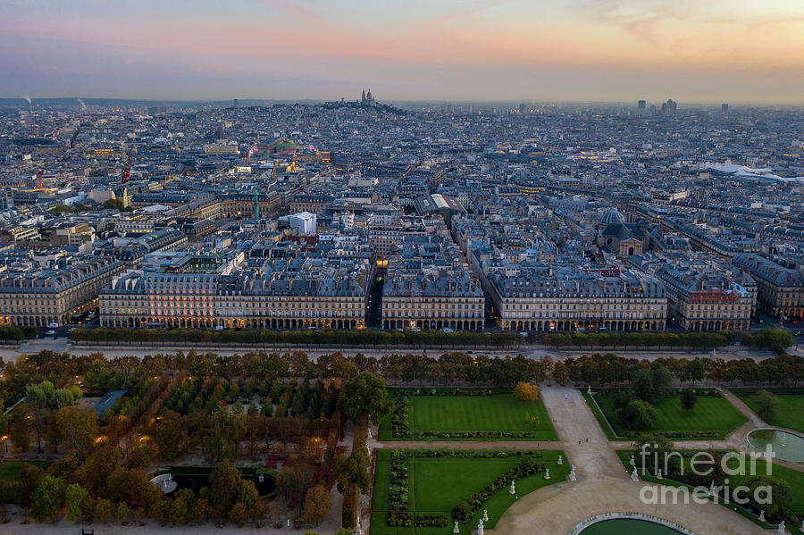 Over Paris 8th Arrondissement Sunrise Photograph