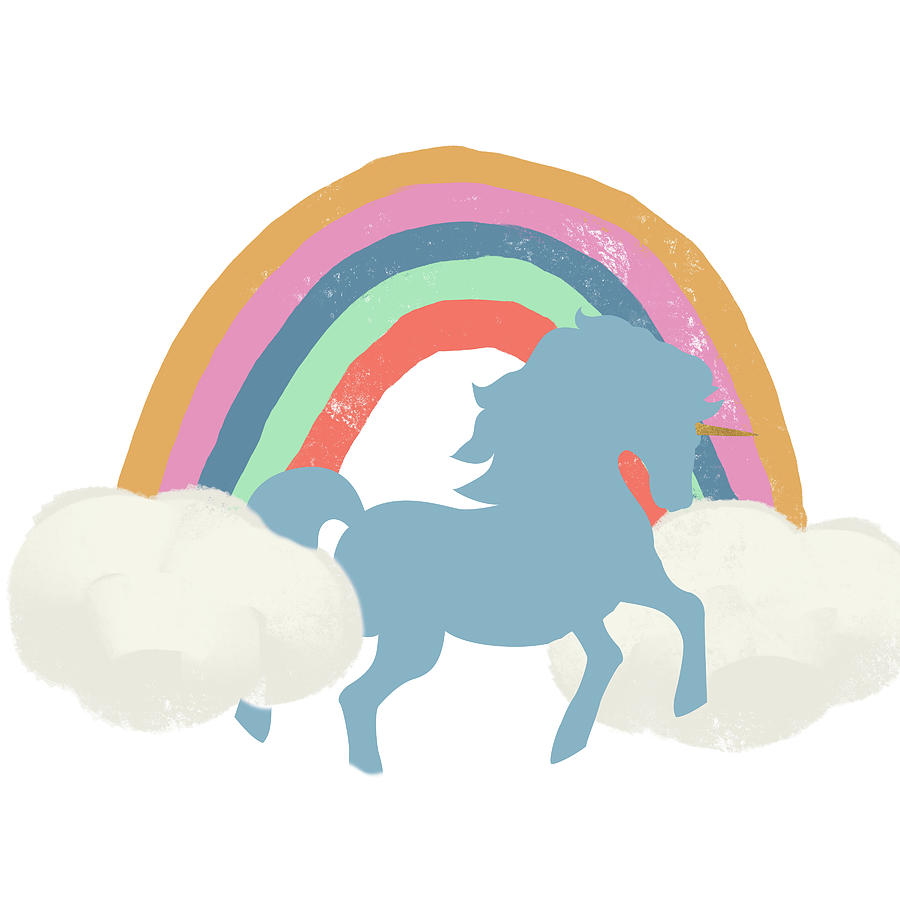 Unicorn Mixed Media - Over The Rainbow by Kali Wilson