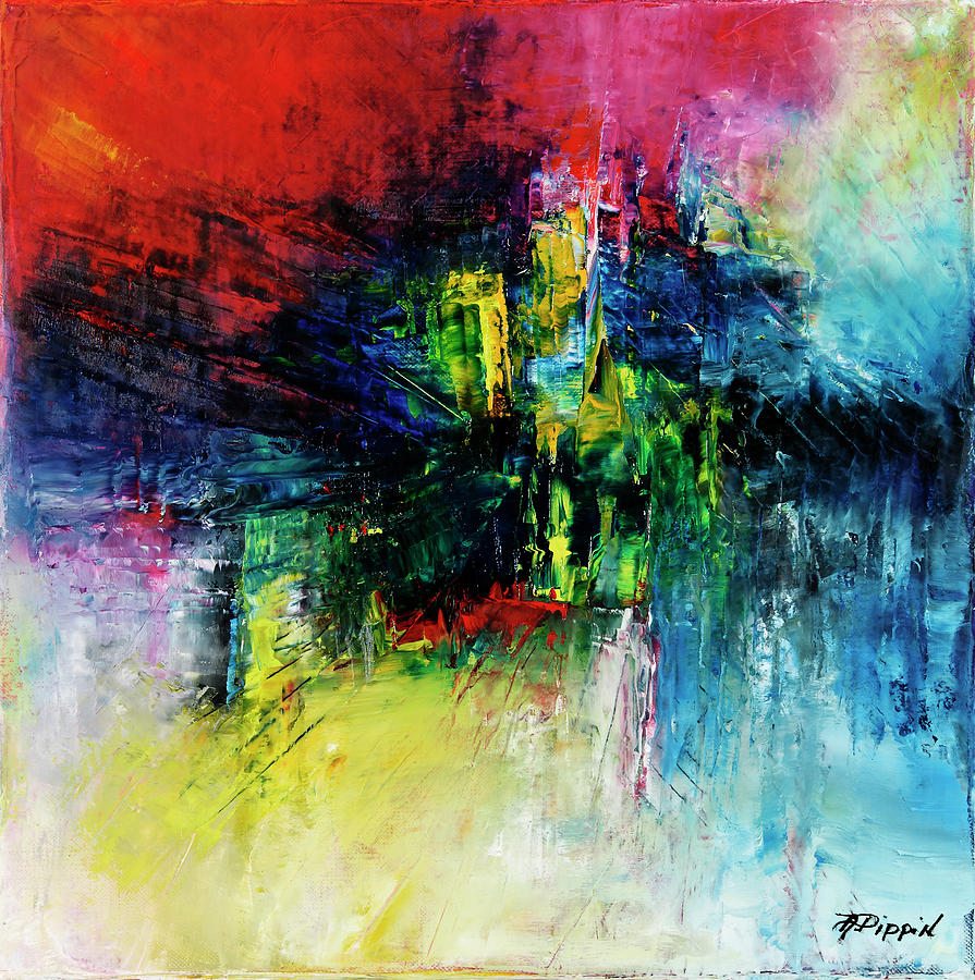 Abstract Painting - Over There by Aleta Pippin