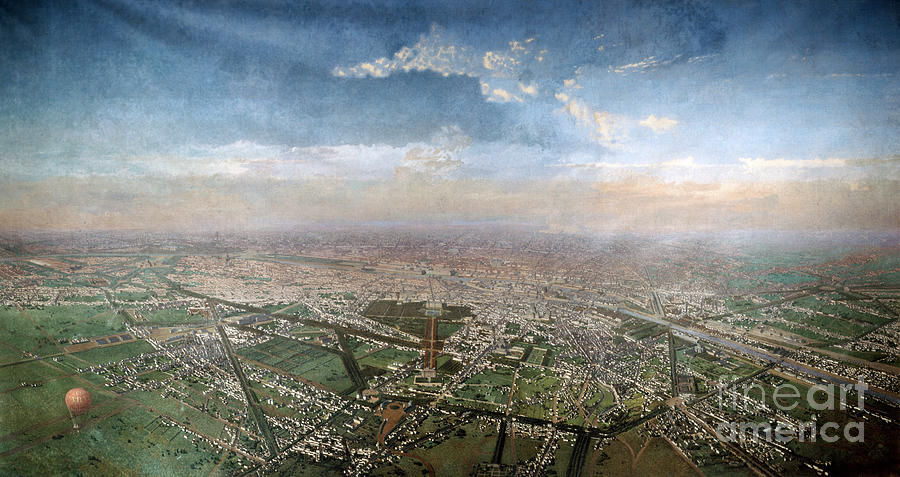 Overall View Of Paris, Taken Drawing by Print Collector