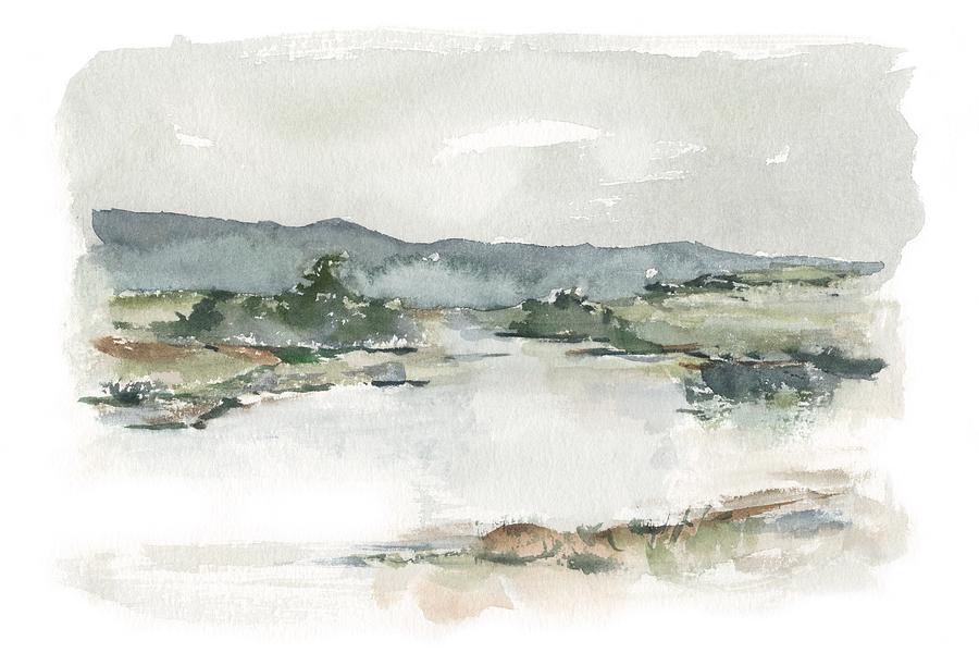 Overcast Lake Study I Painting by Ethan Harper Overcast Lake Study I Painting by Ethan Harper