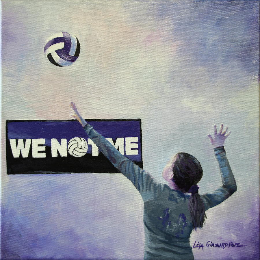 Overhand Serve Painting by Lisa Pope