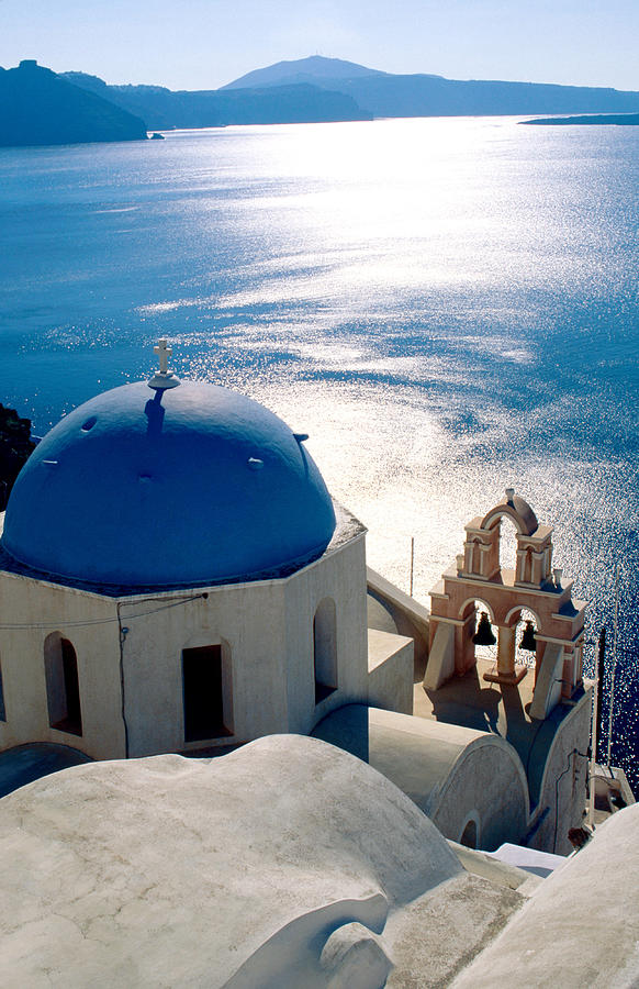 Overhead Of Orthodox Church With Ocean Photograph by John Elk Iii