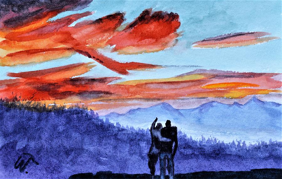 Overlook Sunset Painting by Warren Thompson