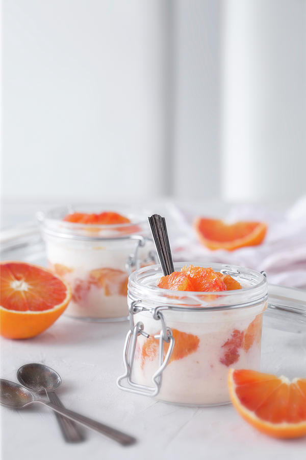 Overnight Oats With Blood Oranges Photograph by Kati Finell
