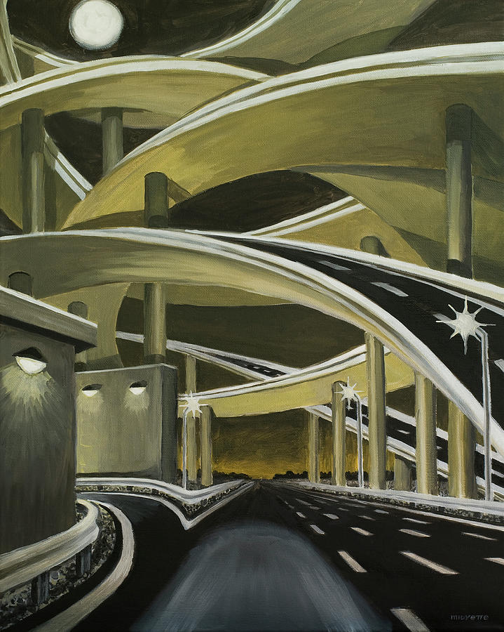 Overpassed 16 x 20 Painting by Tommy Midyette