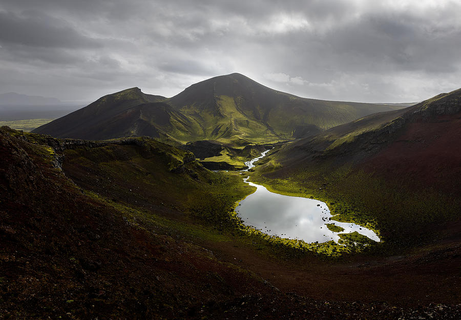 Overview Of A Volcano Lake Photograph by Dianne Mao