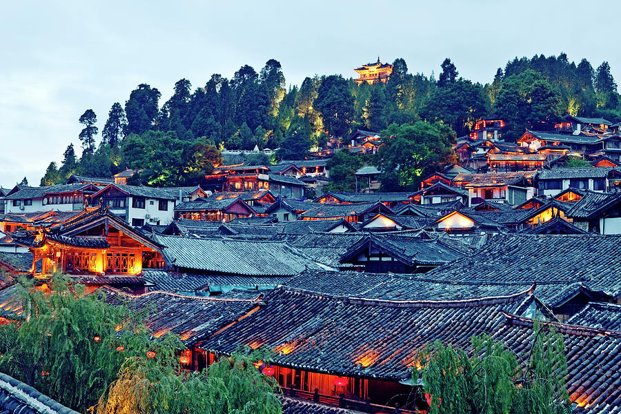 Overview Of Lijiang Old Town Photograph by John W Banagan