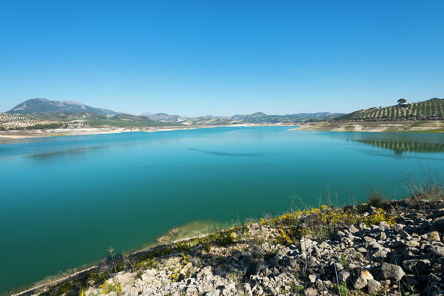 Overview Of The Iznájar Reservoir From San Marcos Caves, Malaga ...