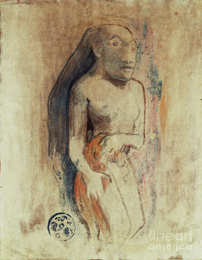 Oviri, 1894 Painting by Paul Gauguin